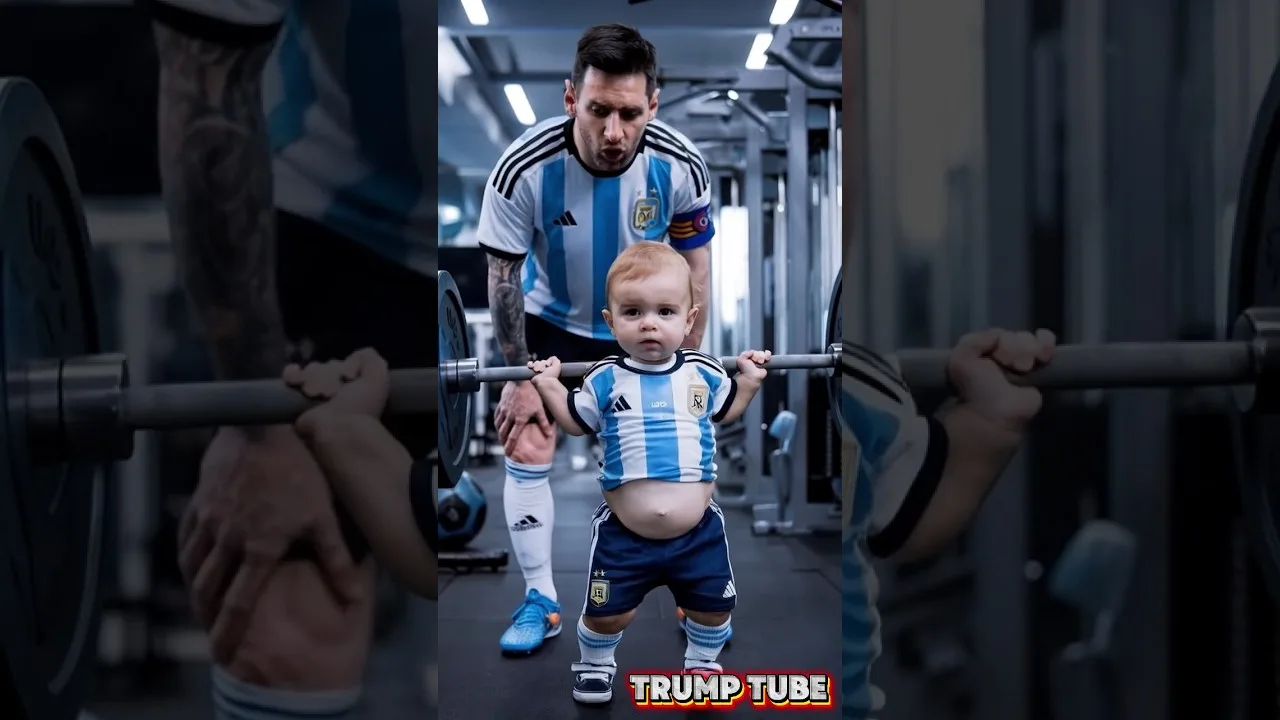 « Leo Messi au gymnase avec son bébé 💪👶 | True papa objectifs! »
