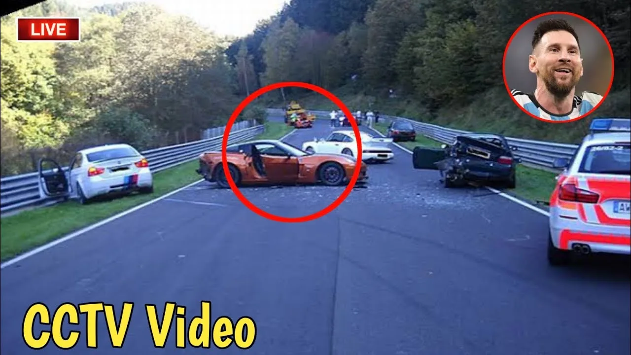 Lionel Messi Car Accident CCTV Video