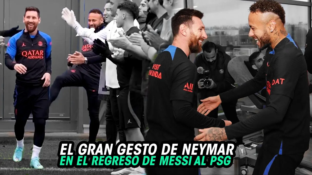 La GRAN REACCIÓN de NEYMAR en  el REGRESO de LEO MESSI,