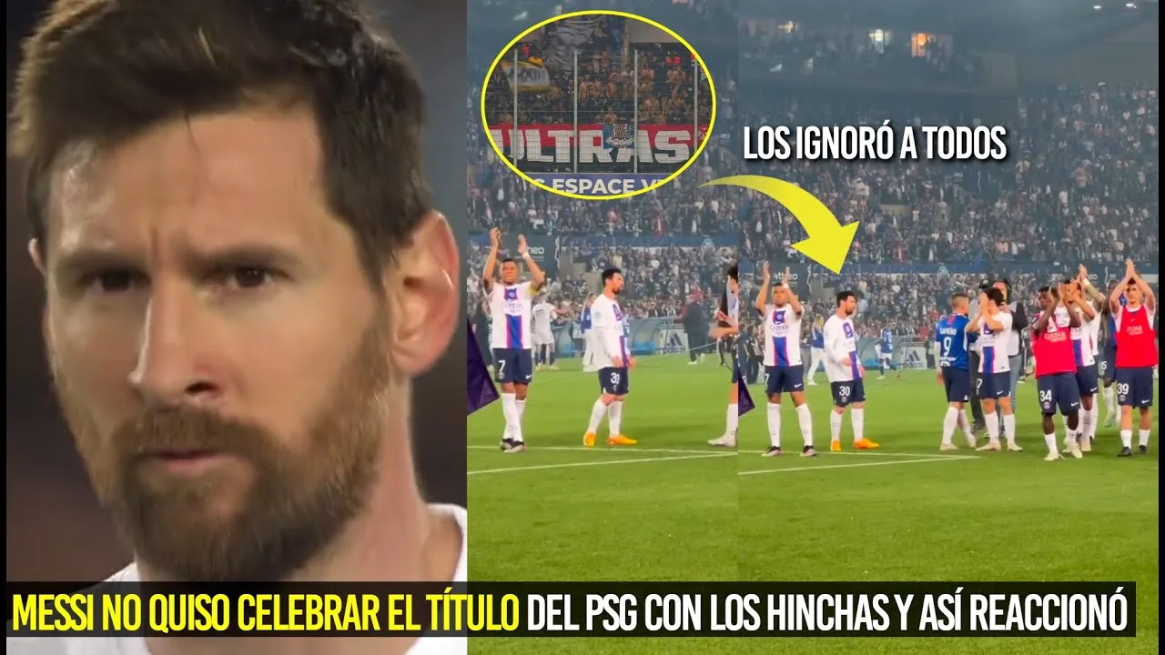 MESSI NO QUISO CELEBRAR EL TÍTULO CON NADIE DEL PSG MIRA SU