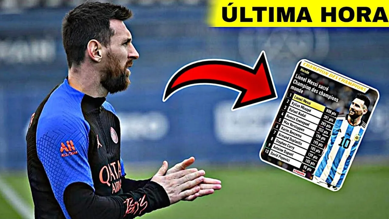 LEO MESSI HOY PREMIADO COMO EL MEJOR DEPORTISTA DEL MUNDO