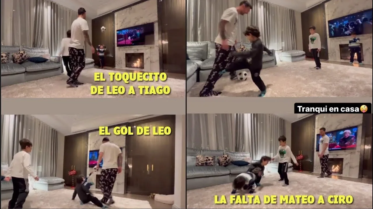 ESTO PASO EN EL JUEGO DE LEO MESSI CON SUS PEQUEÑOS TIAGO,