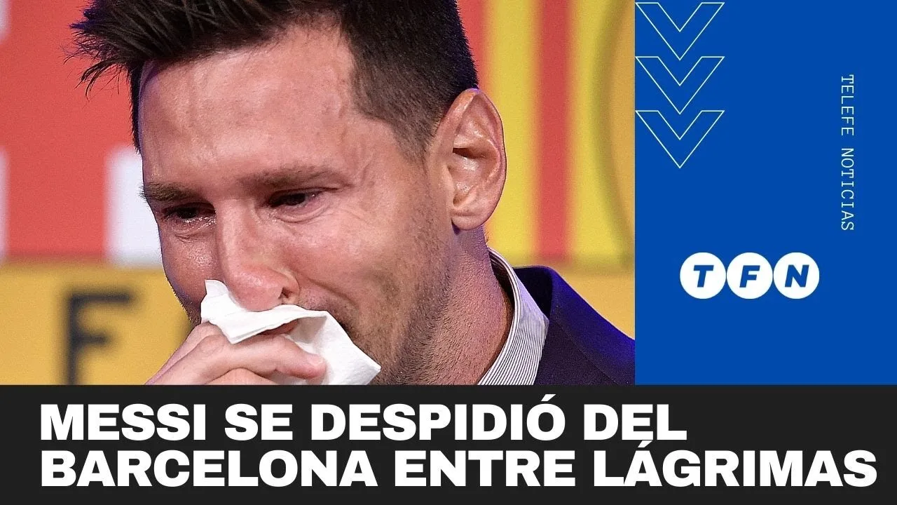 MESSI SE DESPIDIÓ DEL BARCELONA ENTRE LÁGRIMAS Conferencia