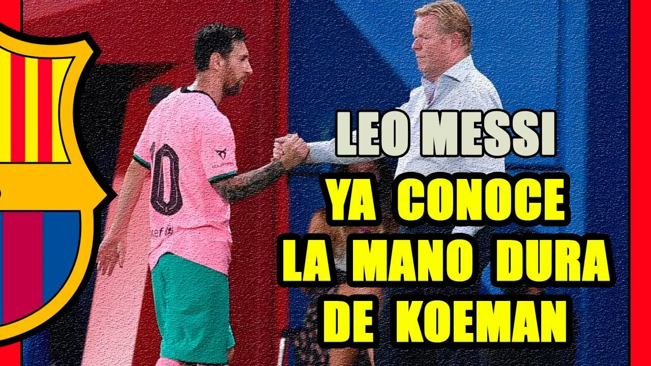 INCREÍBLE! LEO MESSI recibe un leve toque de RONALD KOEMAN