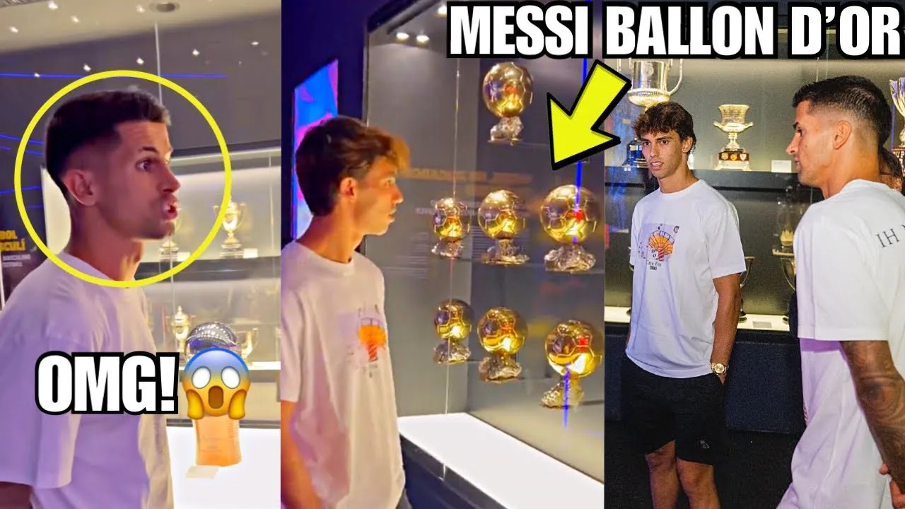 Joao Félix and Cancelo Reaction To Messi’s 7 Ballon D’Or at