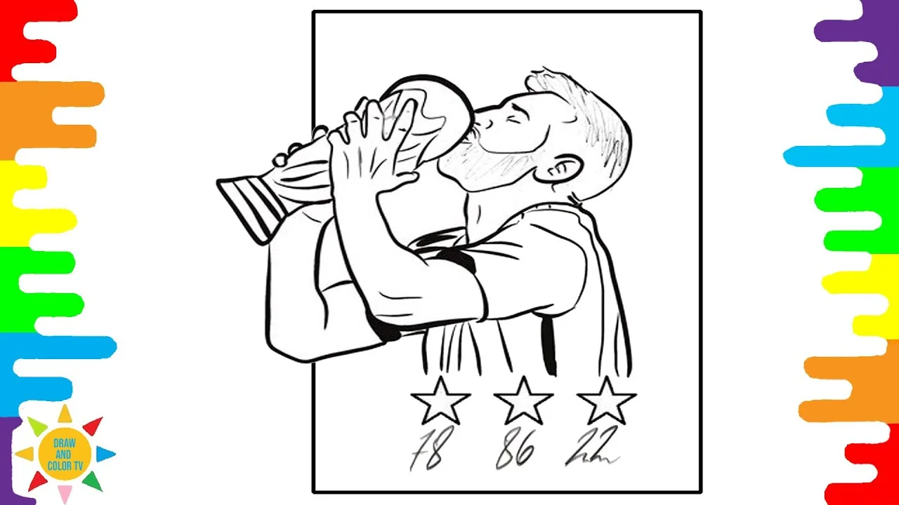 Lionel Messi Coloring Page | FIFA World Cup 2022 Coloring |