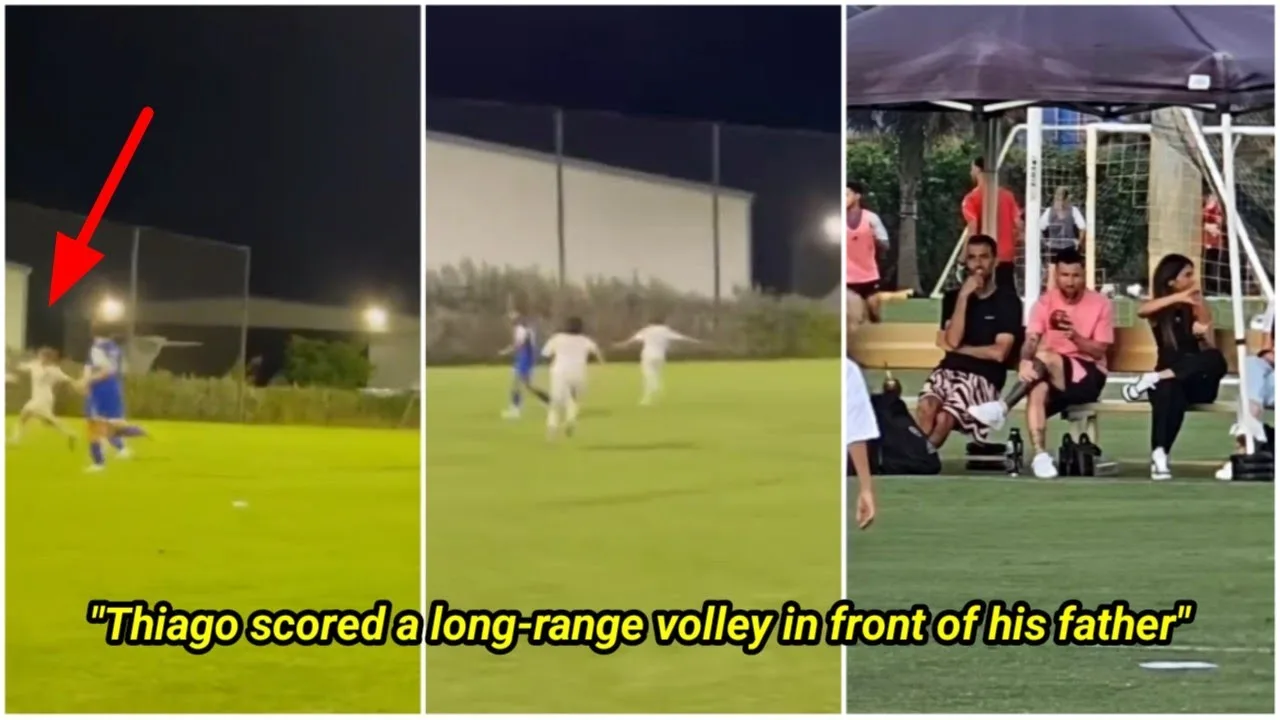 Lionel Messi’s reaction after Thiago scored an amazing