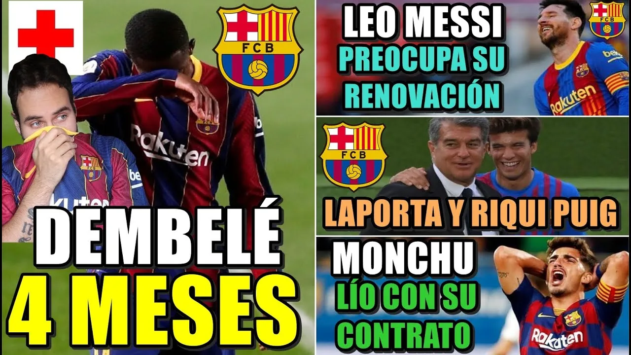 DEMBELÉ 4 MESES de BAJA – PREOCUPACIÓN con LEO MESSI –