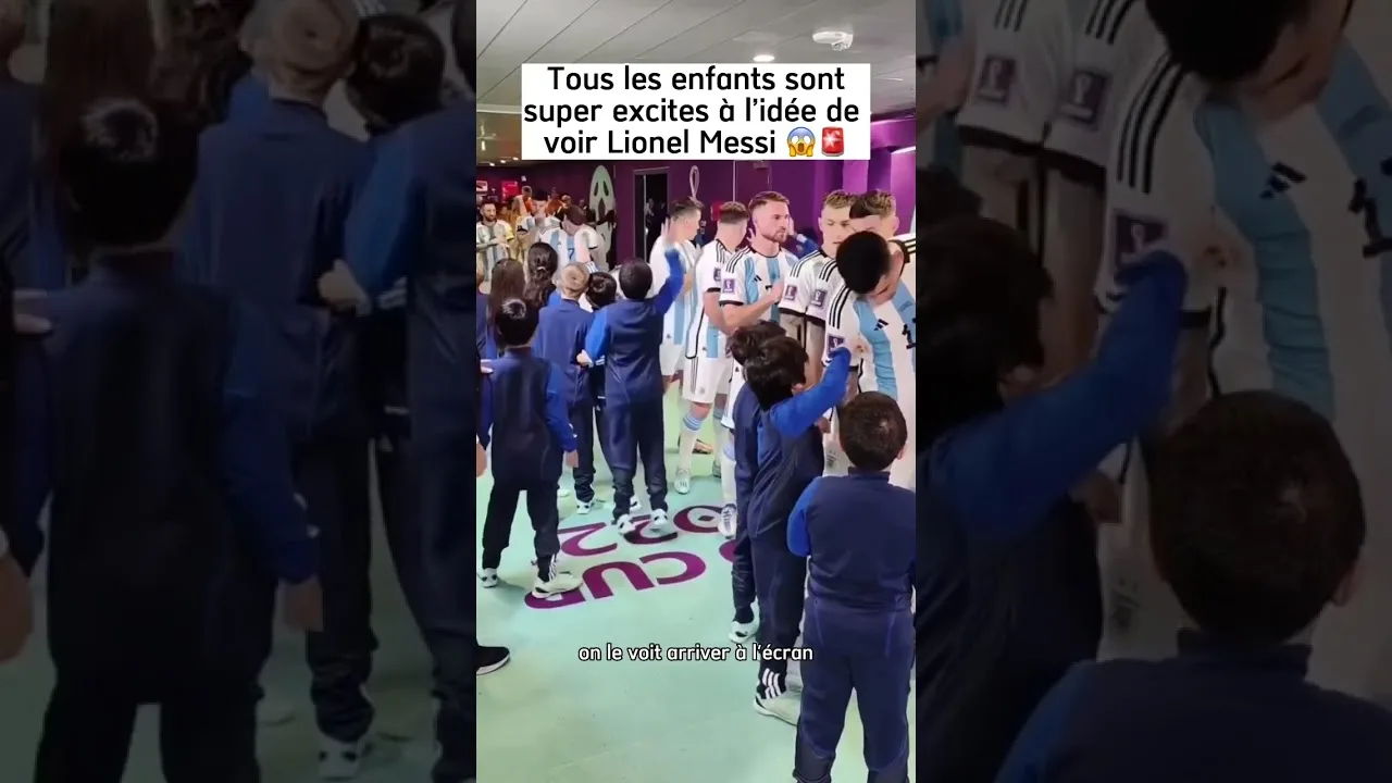 Les enfants sont super excités de voir Lionel Messi
