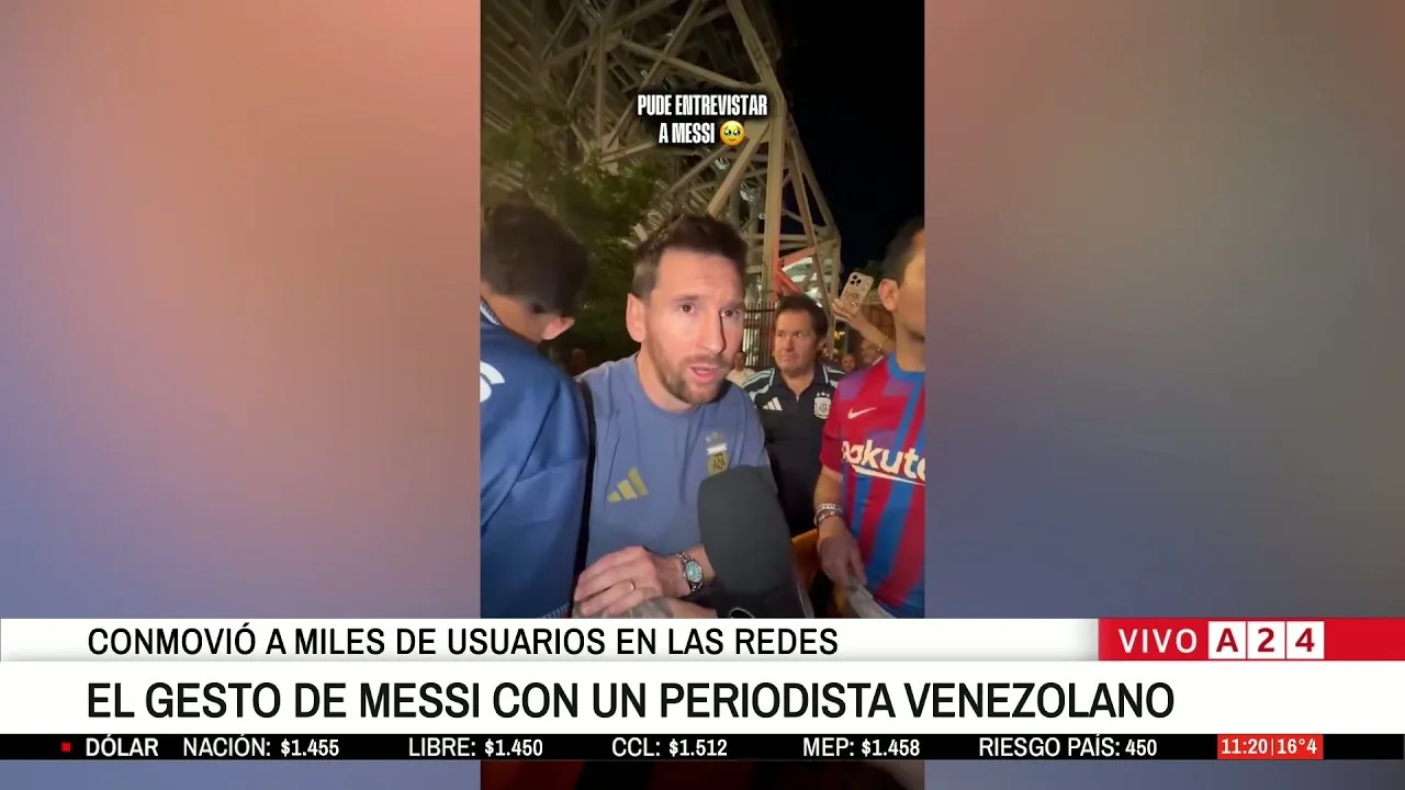 🤚📢 LE GESTE DE LEO MESSI AVEC UN JOURNALISTE VÉNÉZUELIEN QUI A DÉMÉNAGÉ DES MILLIERS SUR LES RÉSEAUX