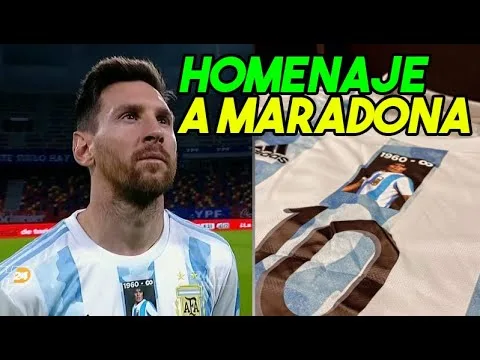 LIONEL MESSI Y UNA IMAGEN HISTÓRICA EL HOMENAJE A DIEGO