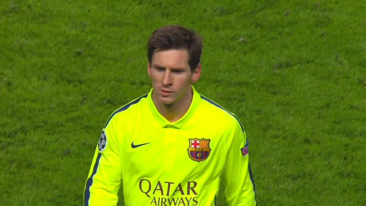 Lionel Messi vs Manchester City (UCL) (Away) 2014-15 English