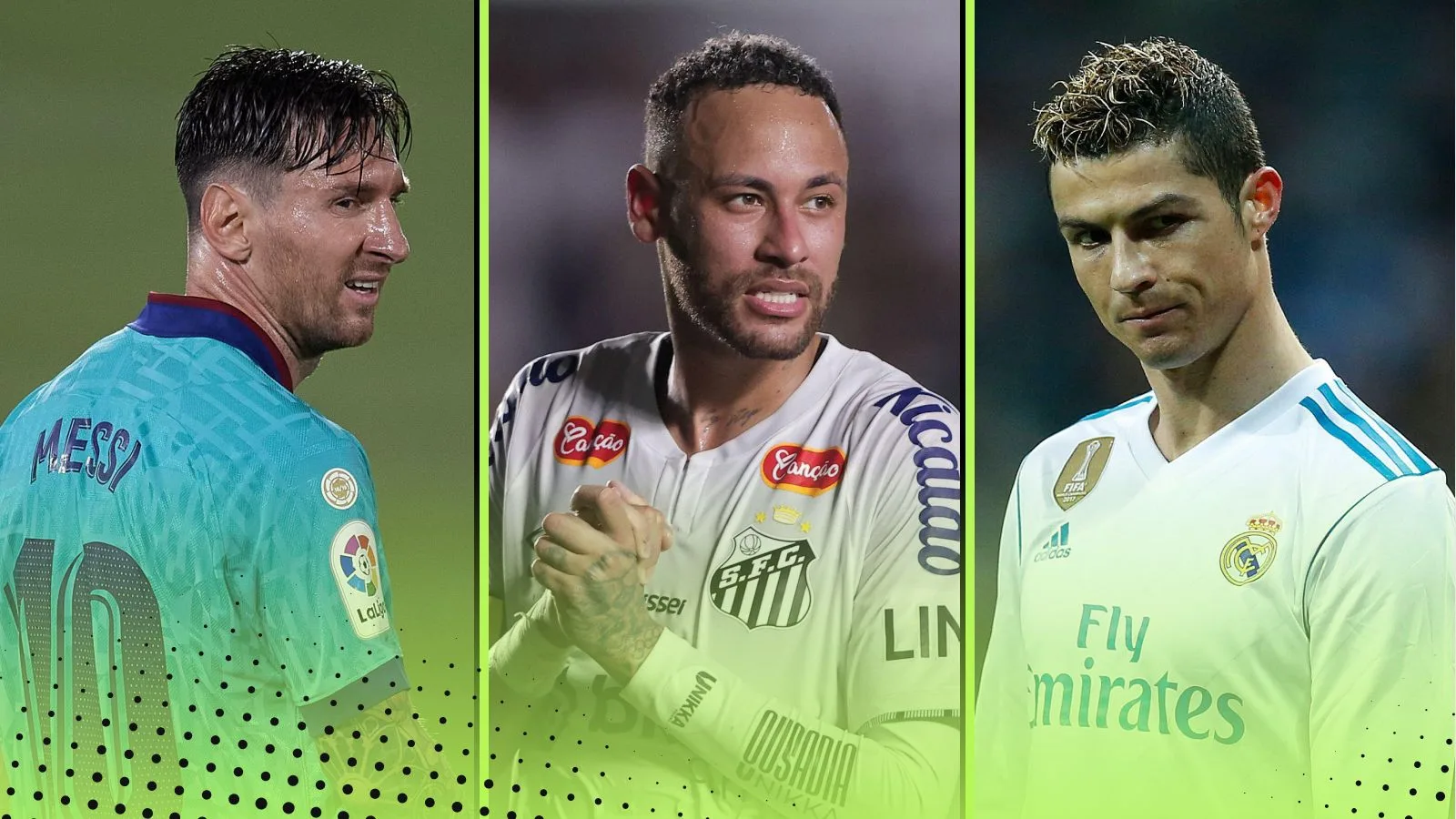 Comparaison du dossier de carrière de Neymar maintenant à Lionel Messi & Cristiano Ronaldo à l’âge de 33 ans