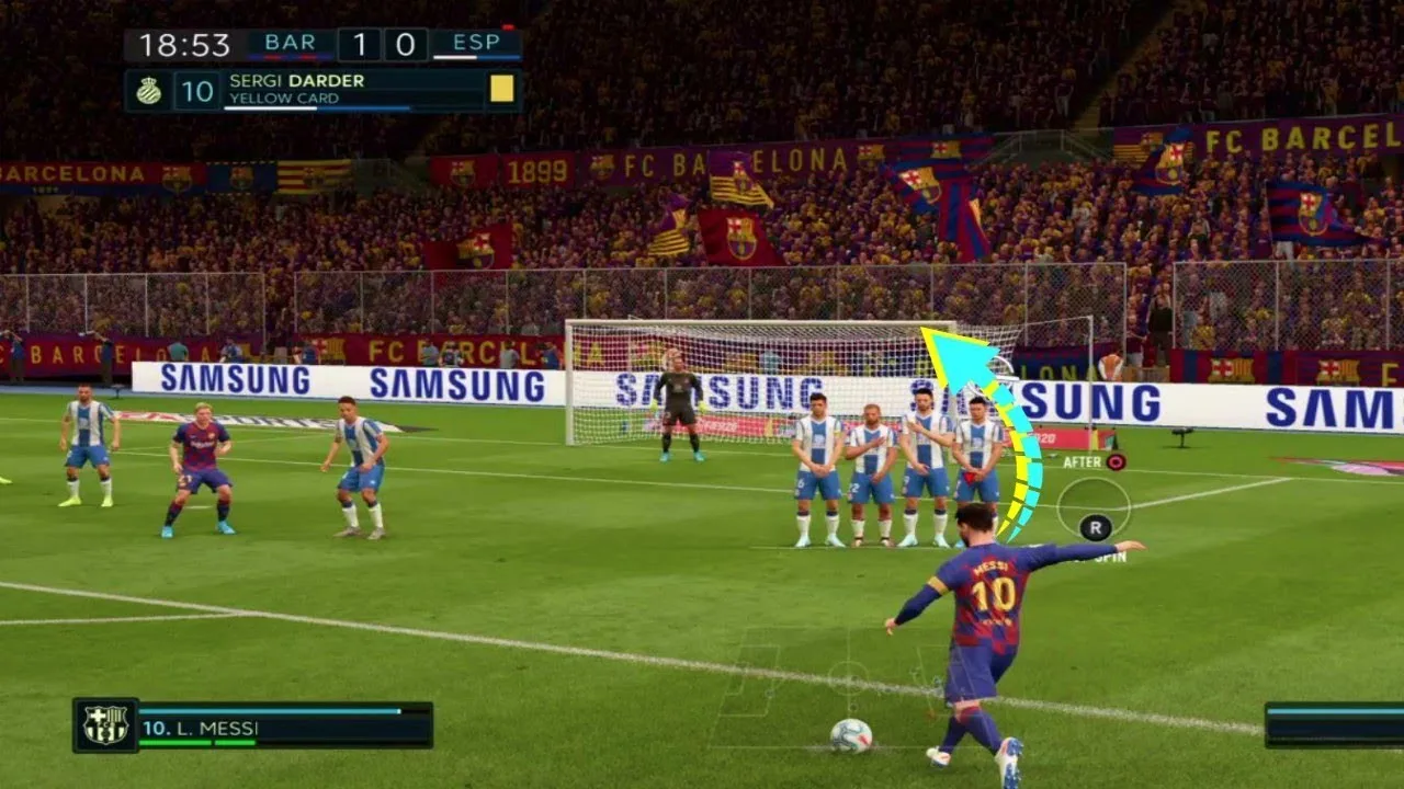 Leo Messi Free kick Goals FIFA 2020 Knuckleball Free kick
