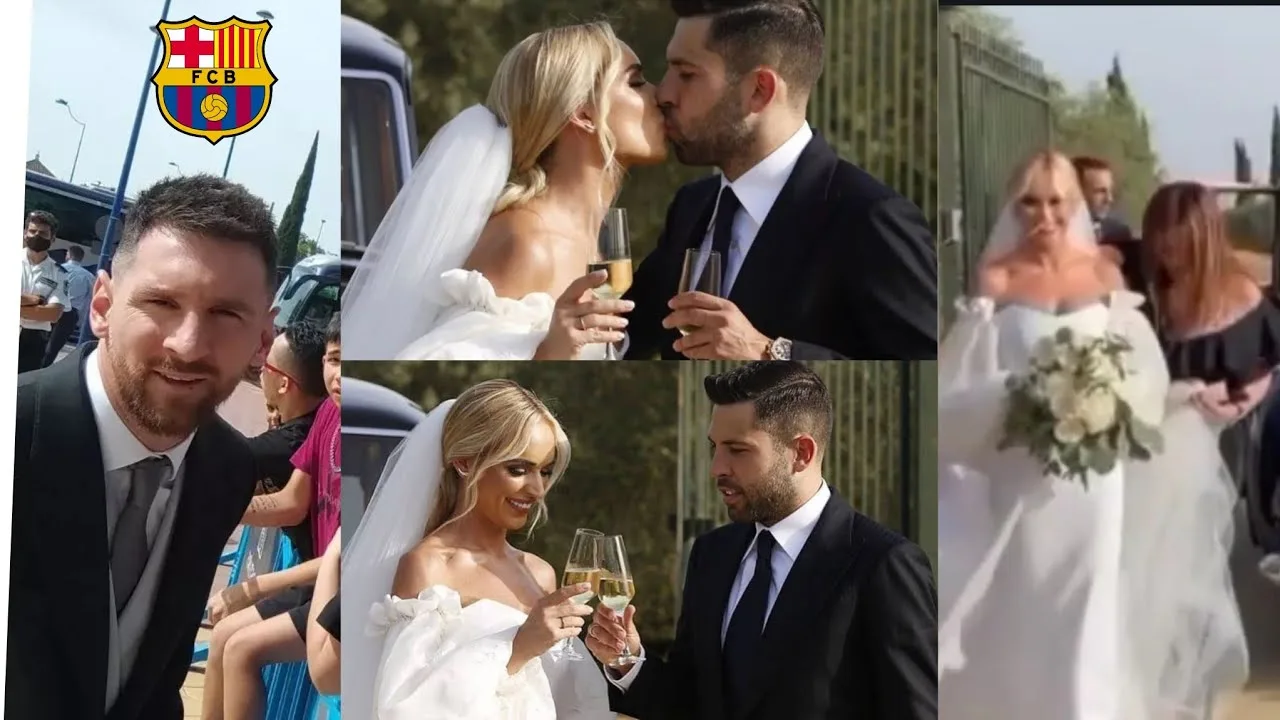 Leo Messi storms Jordi Alba's wedding ceremony in STYLE