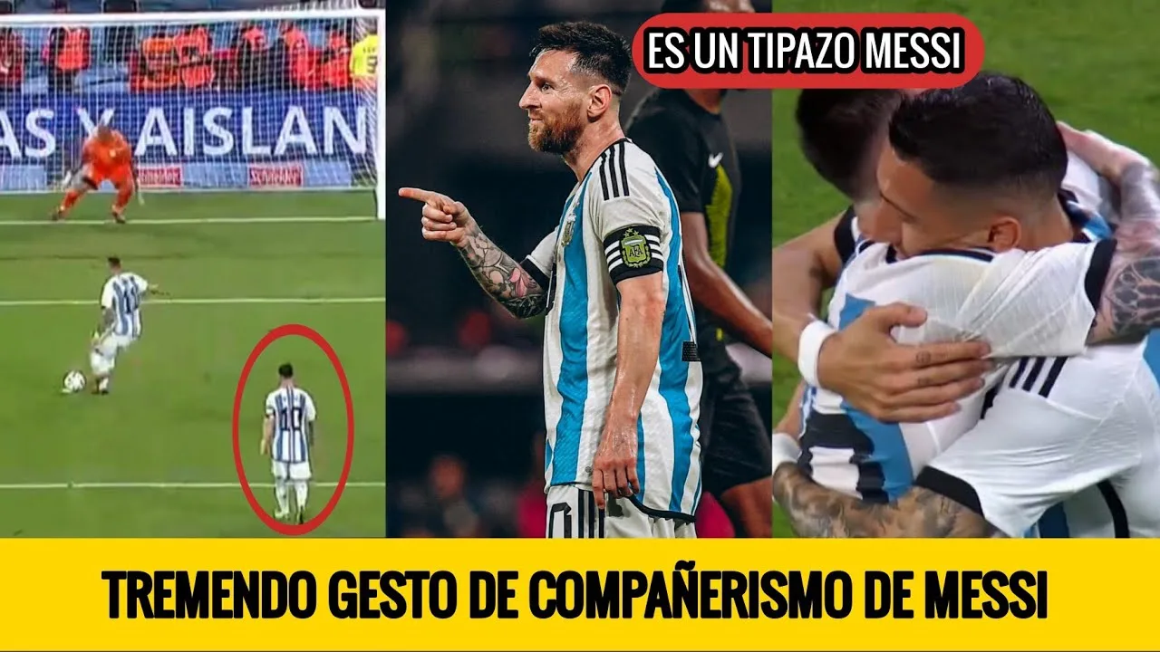 TREMENDO GESTO DE LEO MESSI CON ANGEL DI MARÍA EN LA