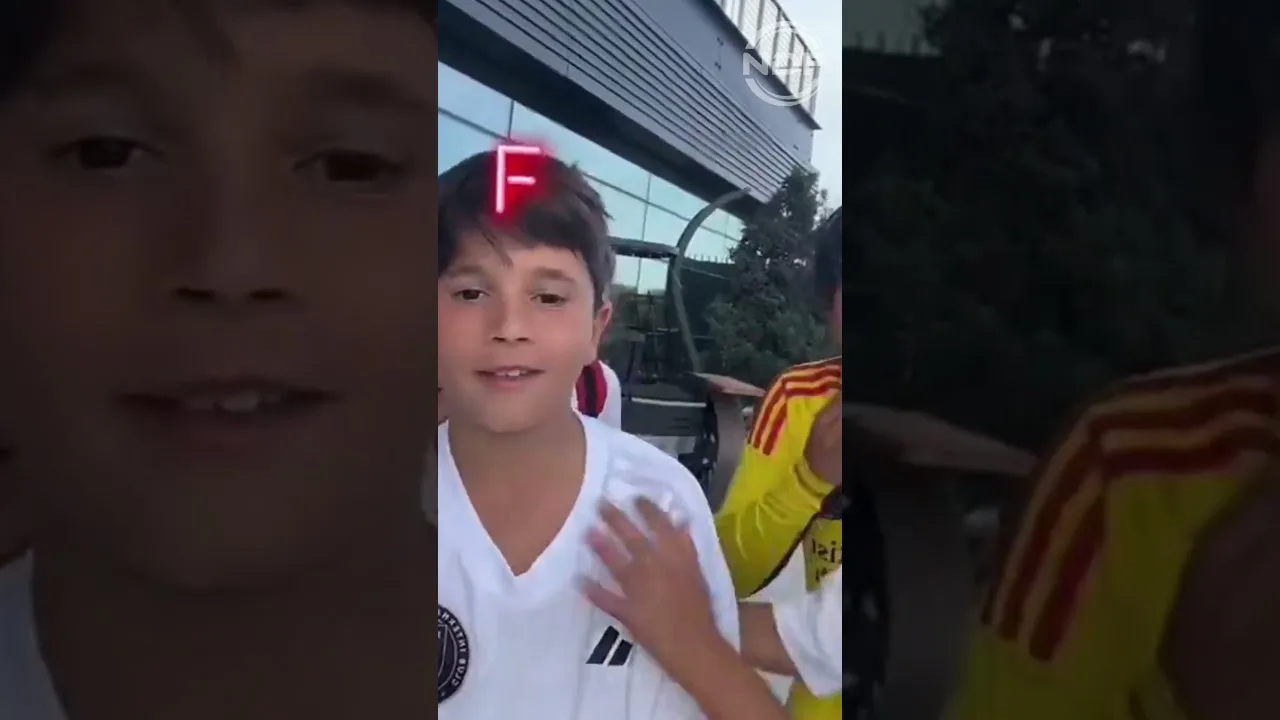 Mateo Messi jouant avec ses compagnons d’Inter Miami, le fils de Leo et Anto