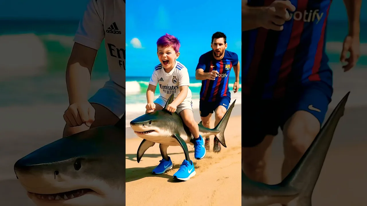 Messi vole Tralalero Tralala de Ronaldo. Girafe de pastèque apparaît #Ronaldo #football #messi
