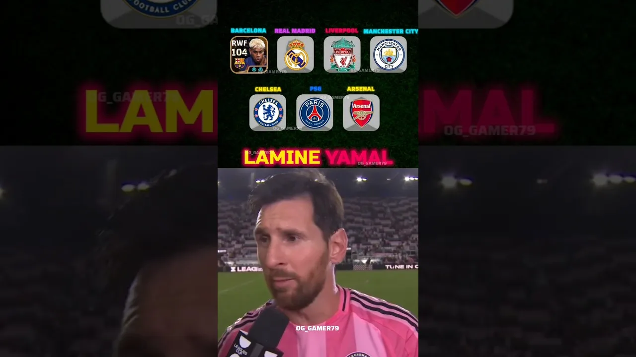 Lionel Messi a choisi ses joueurs préférés dans différents clubs 😱🔥 #efootball2023 #efootball2024