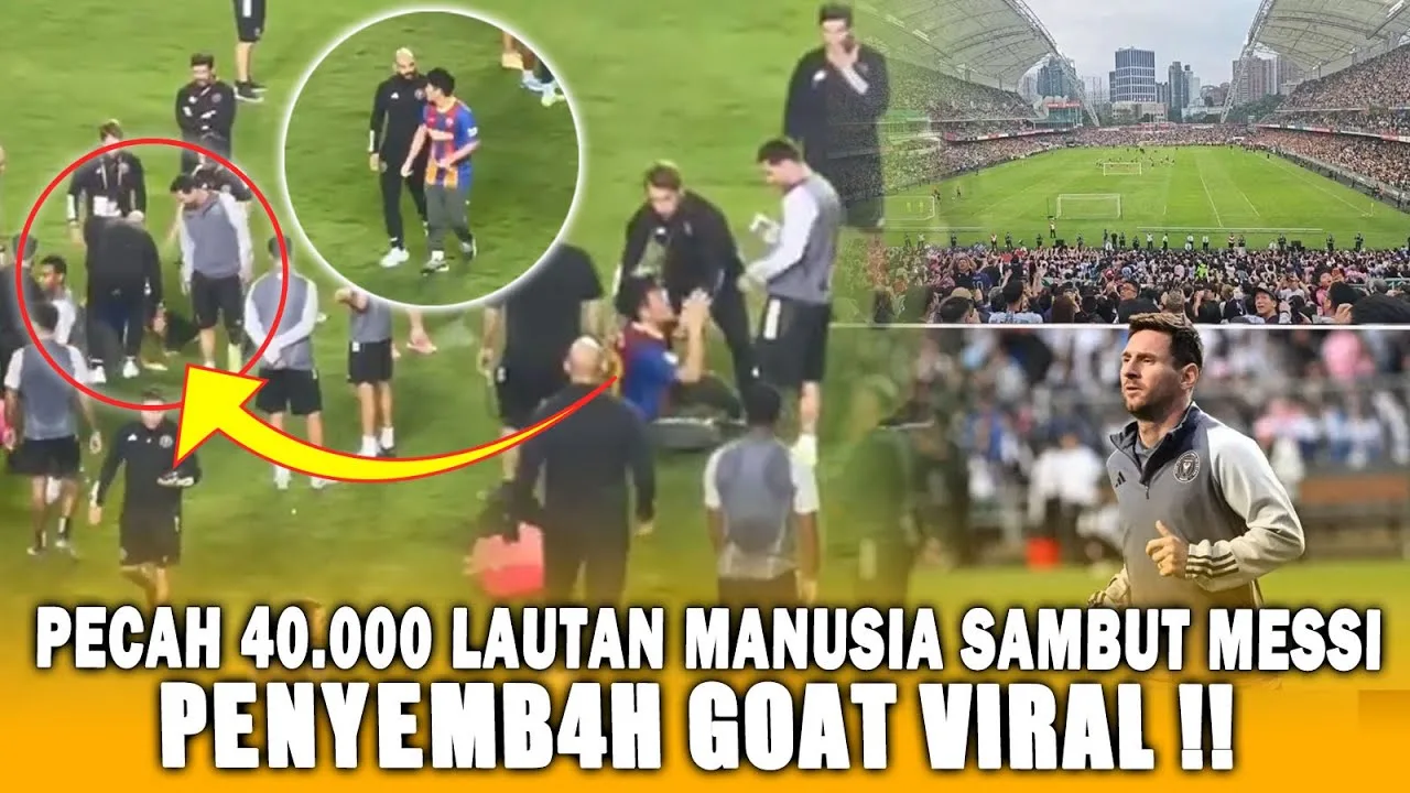 SUJUD DEP4N GOAT Asli 😱 MESSI Melongo Lihat 40 Rb Lautan Manusia Penuhi Stadion Latihan Inter Miami