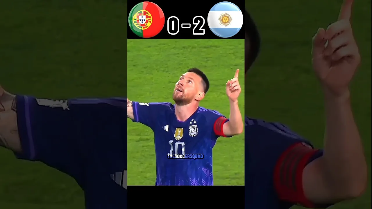 Portugal vs Argentine 🔥🏆 Messi vs Ronaldo Match imaginaire #football #shorts