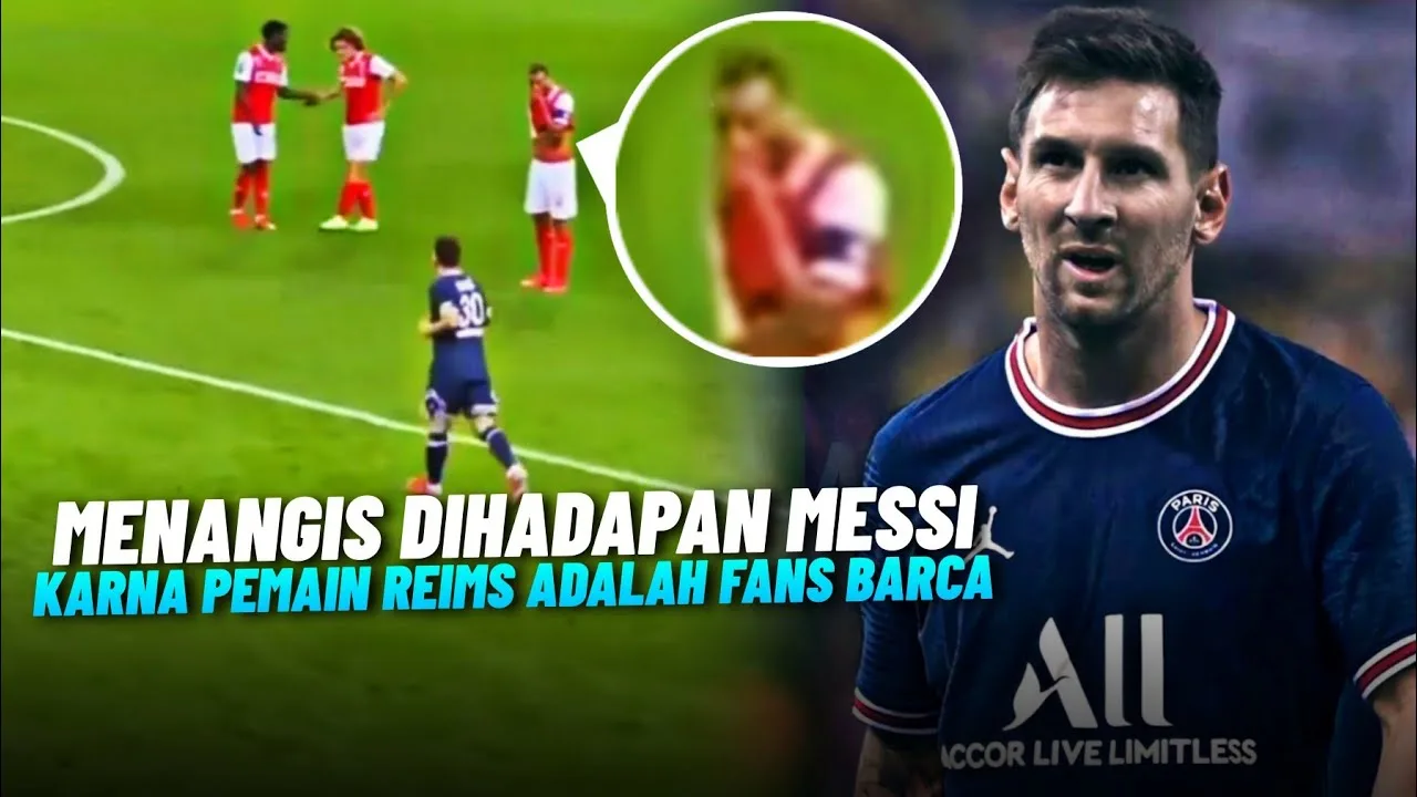 MESSI DEBUT  Lihat Pemain Reims Ini Menangis Saat Lionel