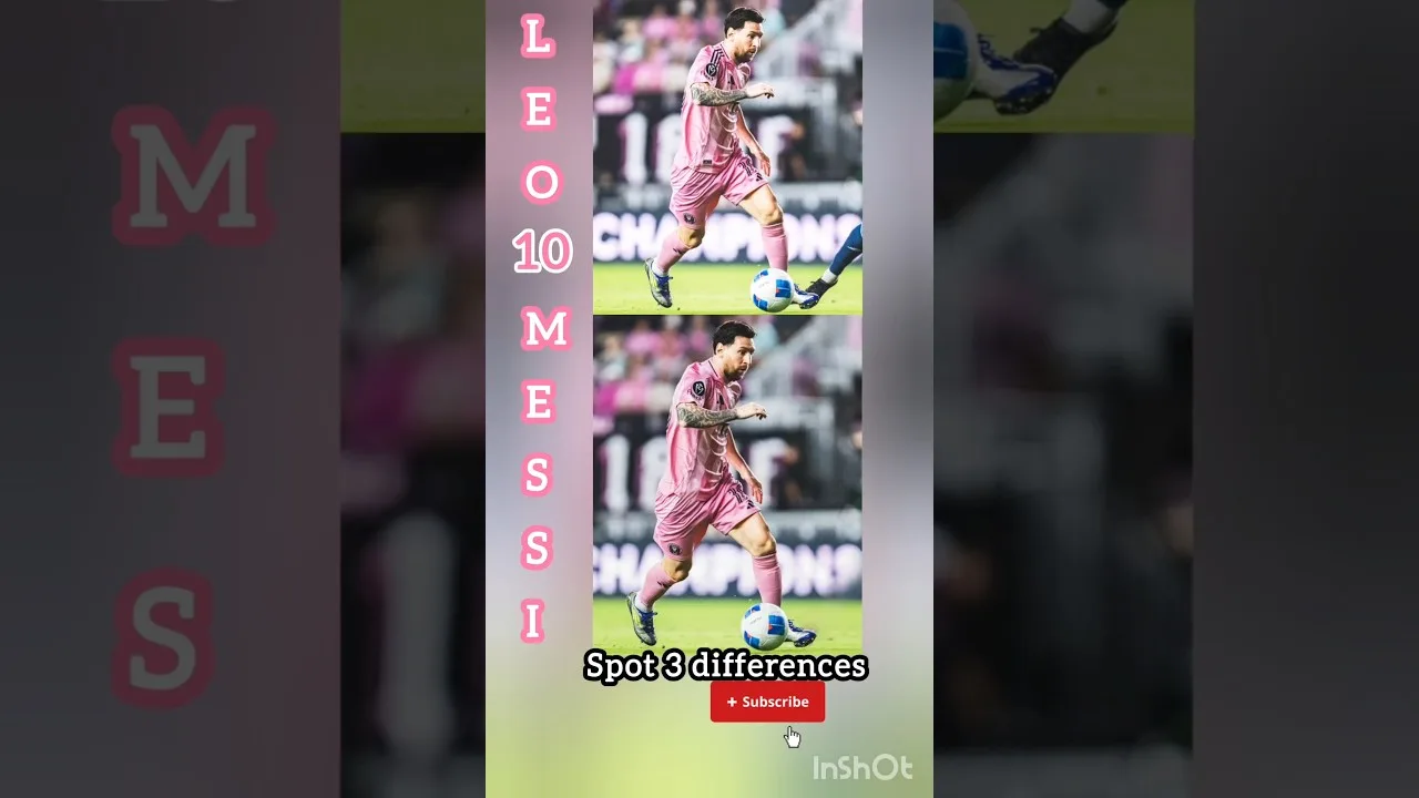 Leo Messi, Find 3 differences #different #3differences #shorts #yutubeshorts #messi #leo #mls