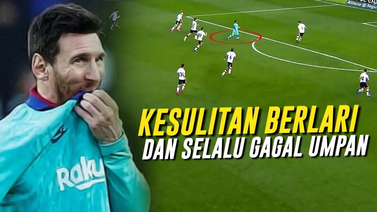 MLEMPEM AJUR  Lihat Ketika Lionel Messi Seperti Kehilangan