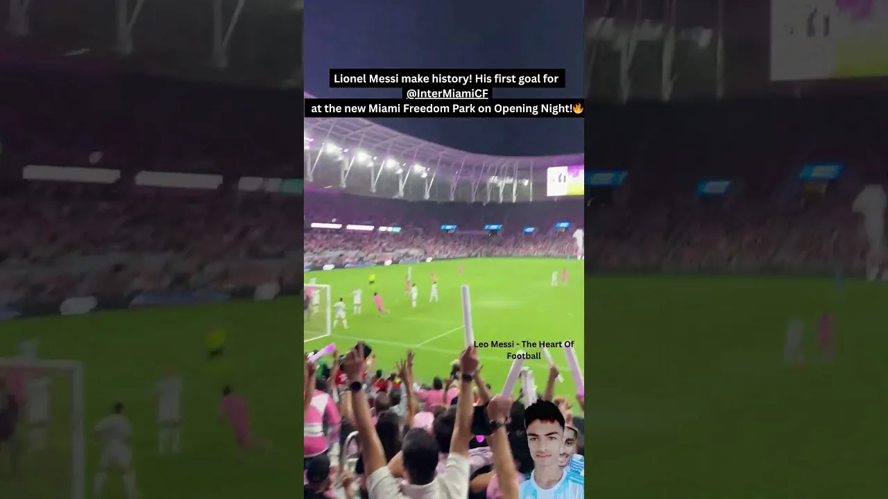 Leo Messi’s first goal for Inter Miami at the new Miami Stadium on Opening!🔥  #messi