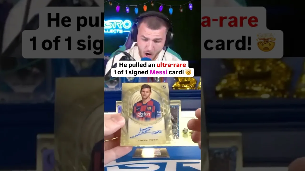 Il a trouvé une carte signée ultra-rare 1/1 Messi! 🤯🔥🐐