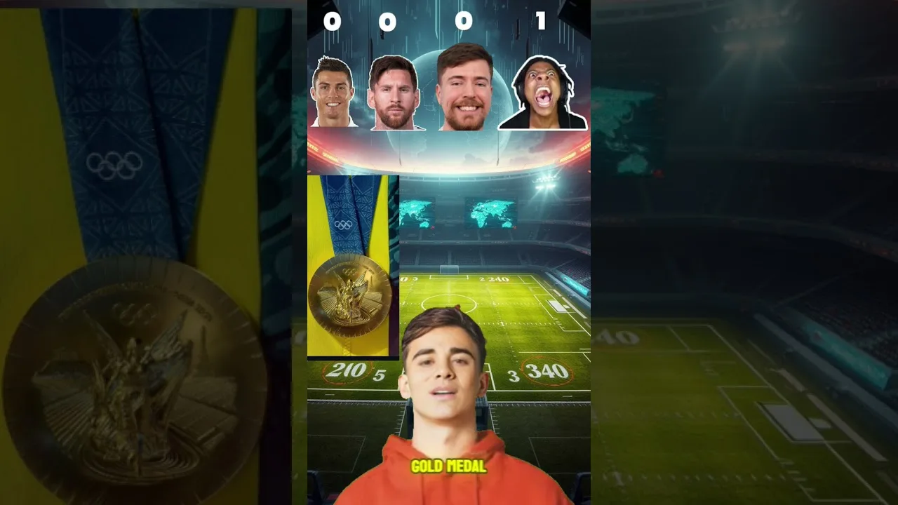 Cristiano Ronaldo🐐 vs Mr Beast 😱 vs Leo Messi🔥 vs Ishowspeed👑_ La bataille de la légende / # CR7 #football