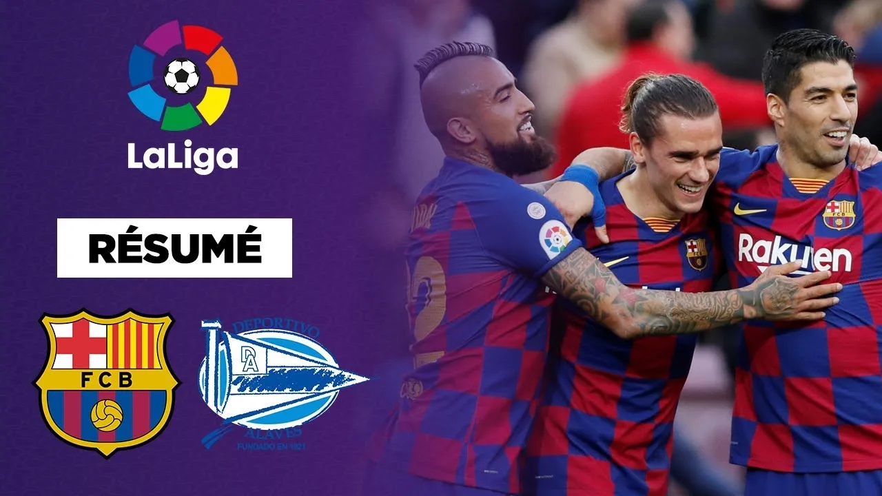 Résumé : Le FC Bacelone atomise Alavés, Messi, Griezmann et
