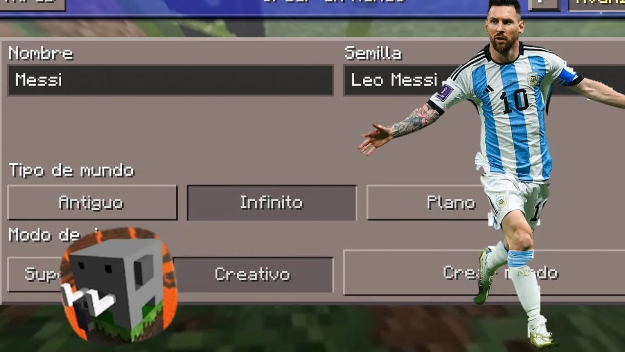 probé la semilla del nombre de Leo Messi en Craftsman