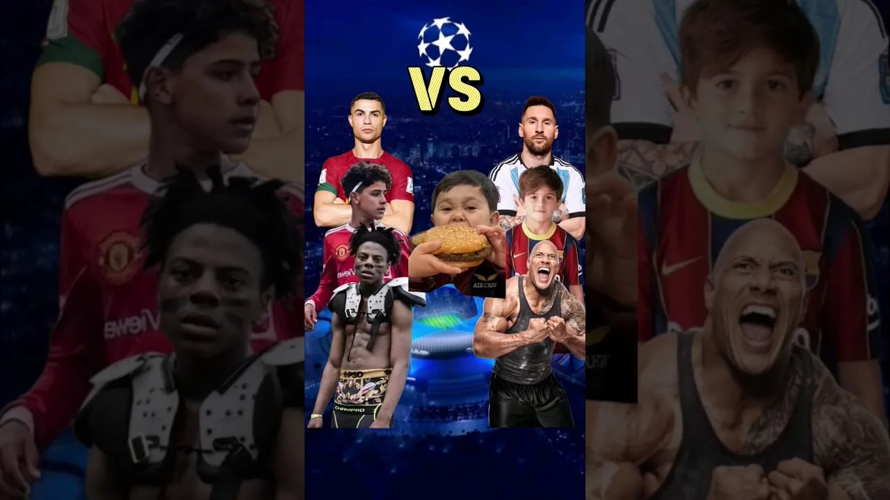Cr7 Ronaldo & Ronaldo Jr & ishowspeed VS Leo Messi & Messi