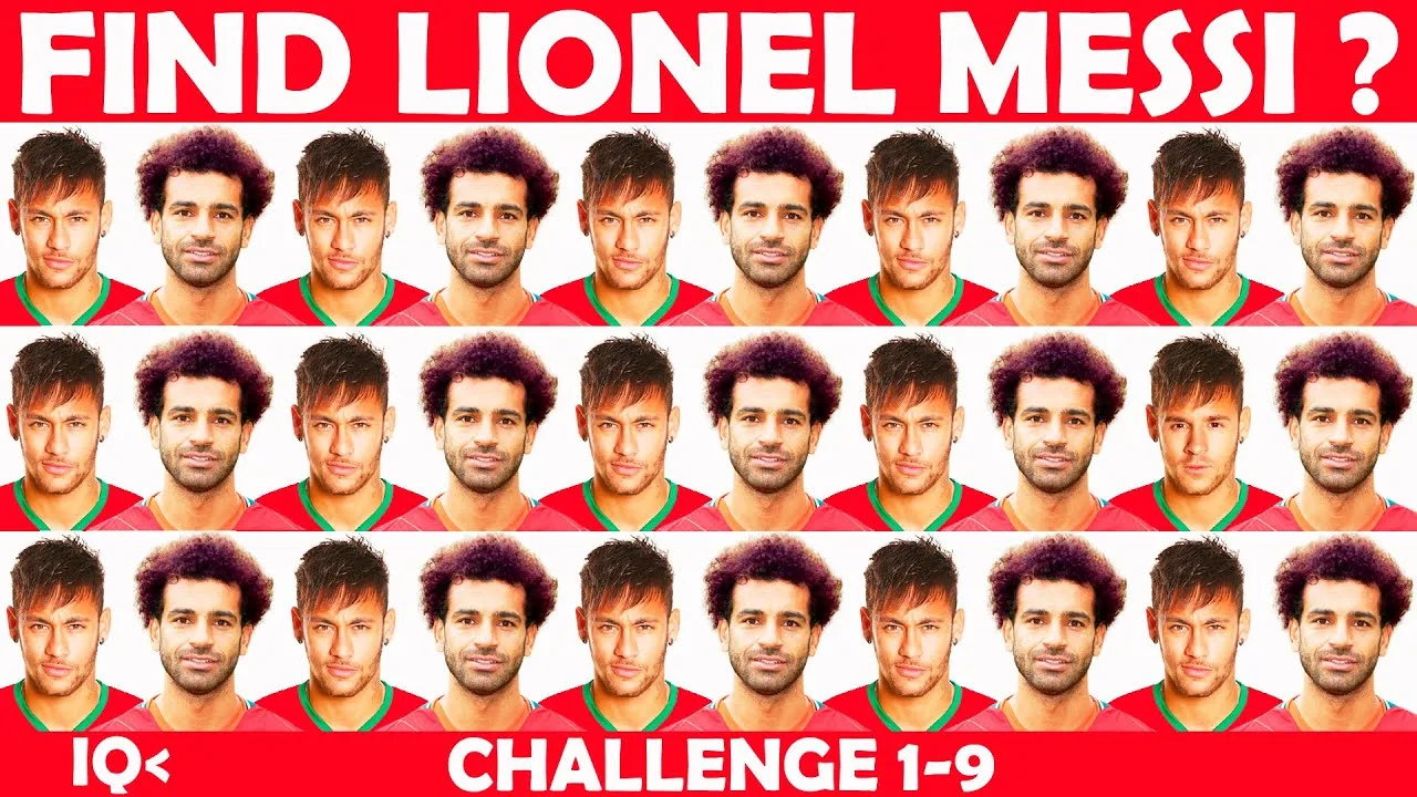 THIS QUIZ IMPROVE YOUR IQ LEVEL : FIND LIONEL MESSI ?
