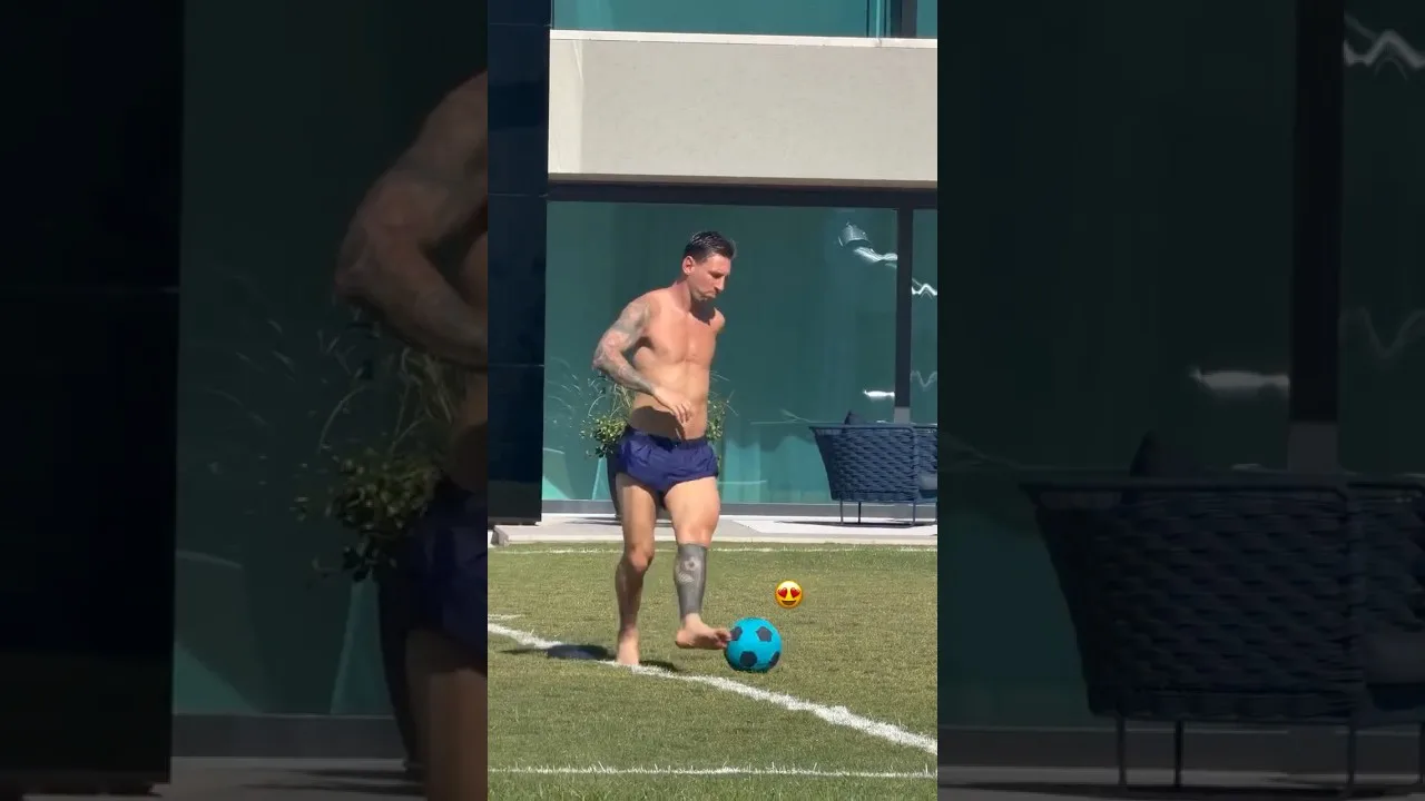 Leo Messi s’entraîne seul… Pure magie ⚽🐐