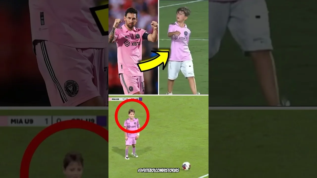 Lionel Messi e Mateo Messi nos EUA