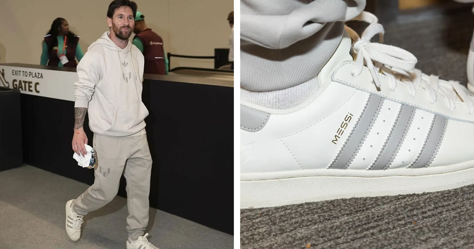 Photos – Lionel Messi présente des baskets Adidas invisibles au Super Bowl – Accent épais