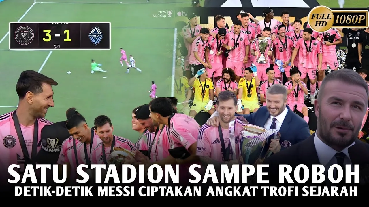 RESPECT ASSIST 👏 L’Inter Miami gagne 3-1 😍Le moment où Lionel Messi remporte son premier trophée MLS en Amérique 😱