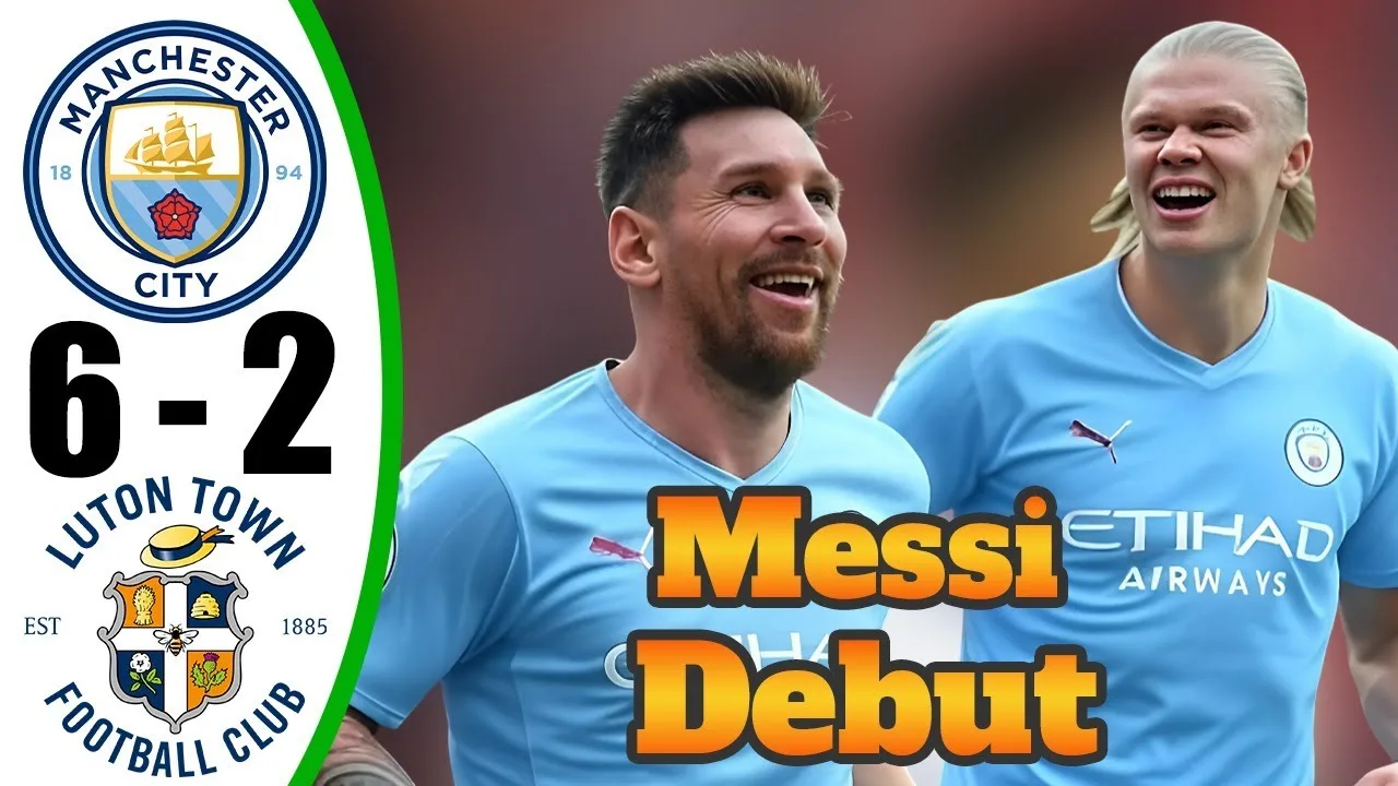 Débuts de Lionel Messi à Manchester City💥 – Man City contre Luton Town 6-2 – Tous les buts et faits saillants – 2025