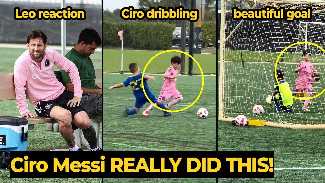 La réaction de Leo Messi à Ciro Messi dribbliant les trois adversaires avant de marquer un objectif étonnant