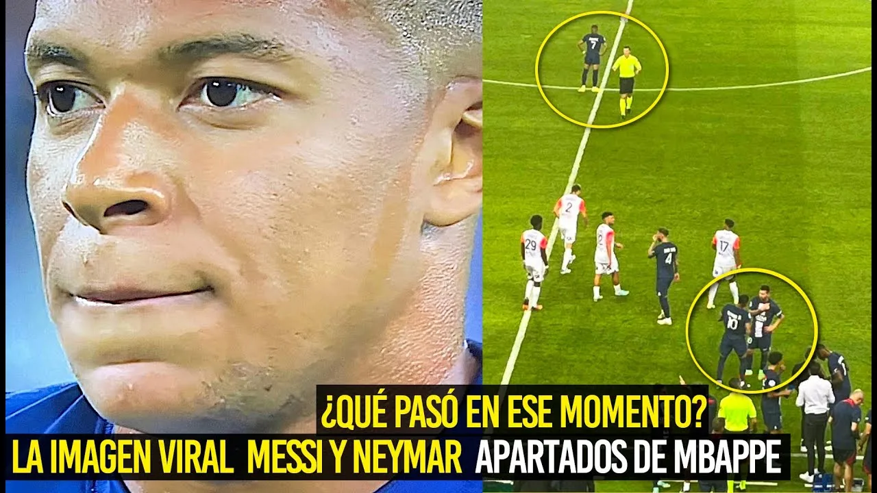 LA IMAGEN VIRAL MESSI Y NEYMAR IGNORANDO A MBAPPE Y LO DEJAN
