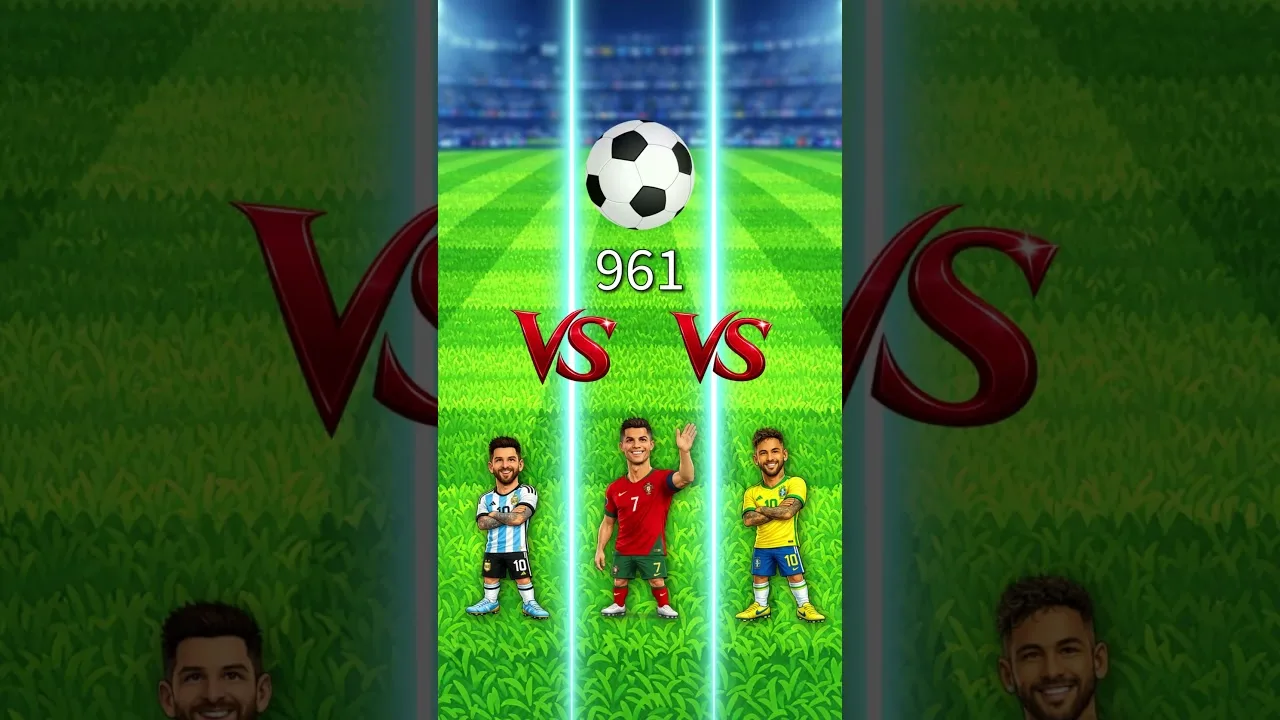 Lionel Messi contre Cristiano Ronaldo contre Neymar.#football #ronaldo #neymar #messi