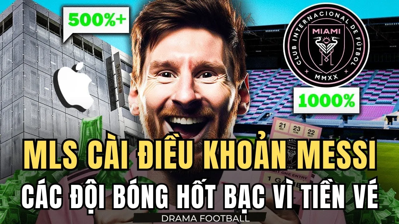 MLS CÀI ĐIỀU KHOẢN LEO MESSI. CÁC ĐỘI BÓNG TẠI MỸ HỐT TIỀN