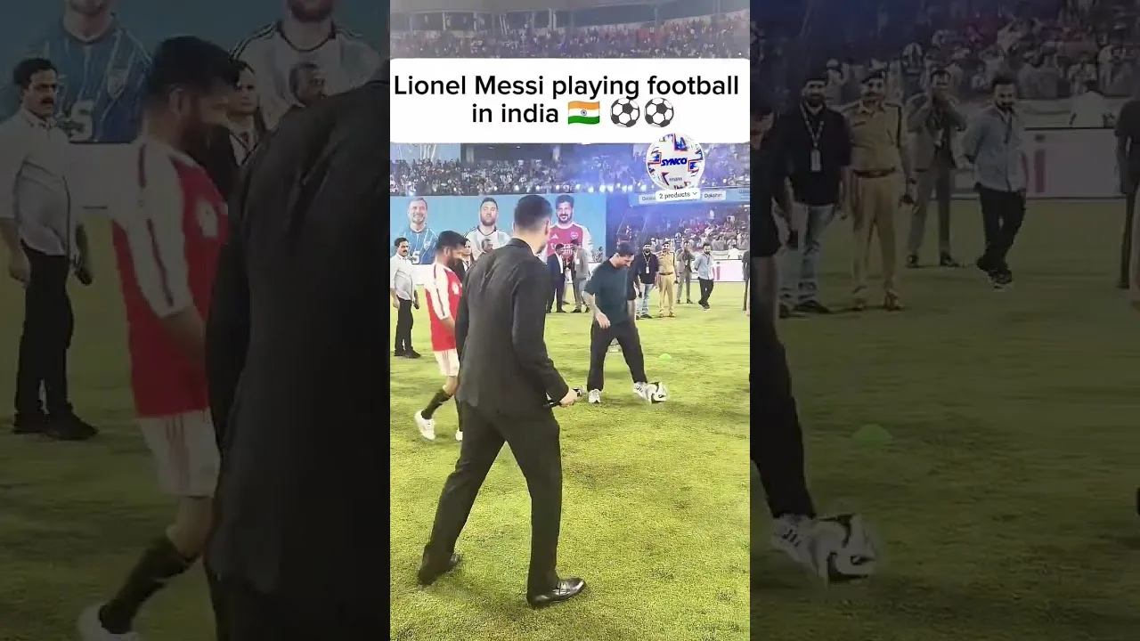 Lionel Messi joue au football en Inde ⚽❤️‍🔥#lionelmessi #viral #viralshorts #shortsfeed #teamindia
