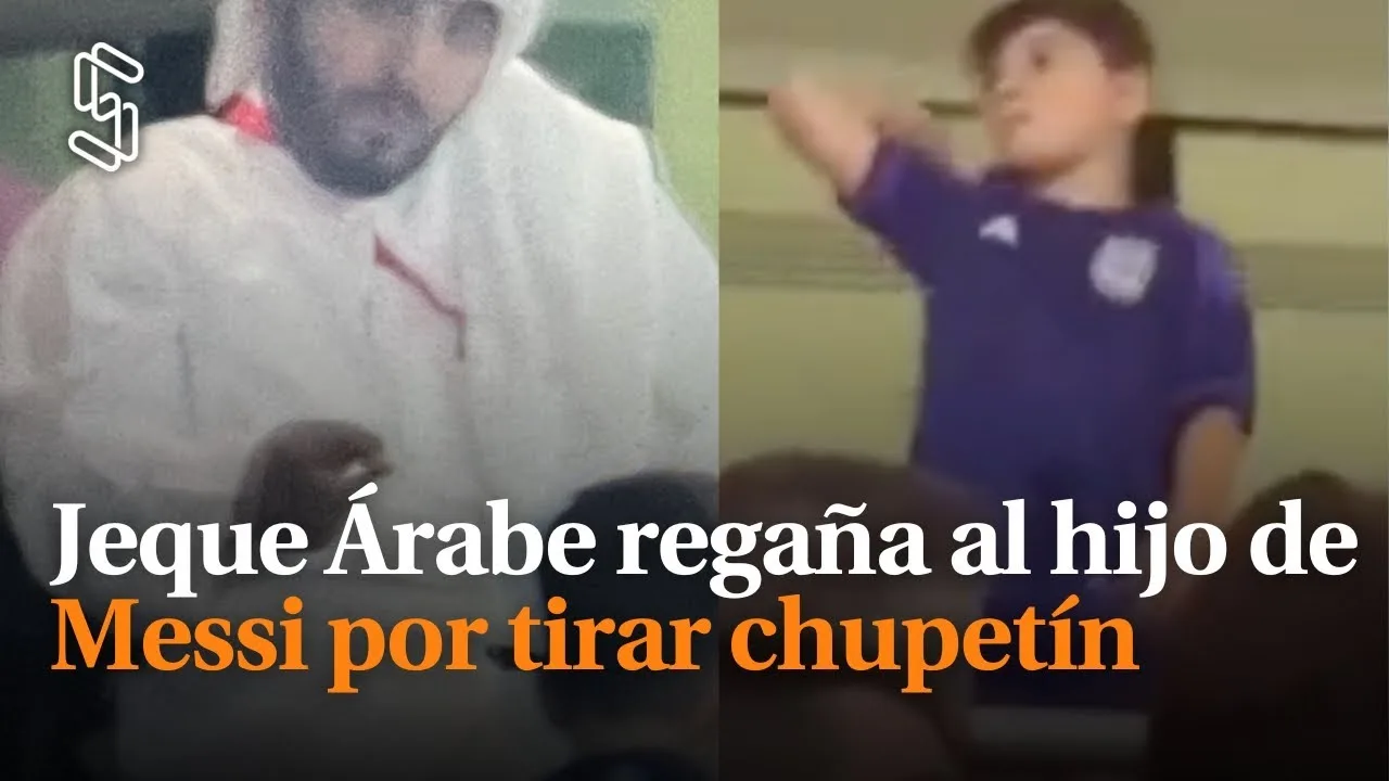 Jeque Árabe regaña al hijo de Lionel Messi por tirar