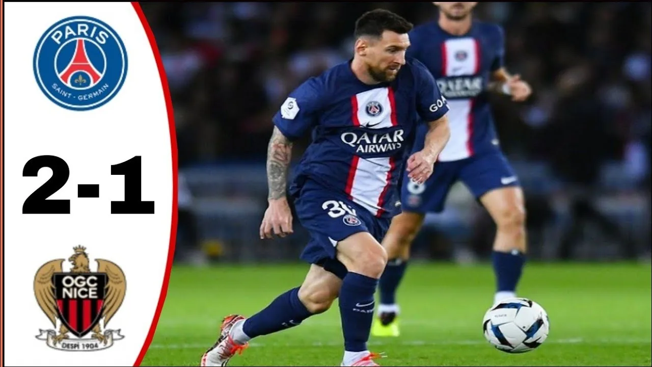 PSG vs Nice (2-1), Lionel Messi Goal Results and Extended