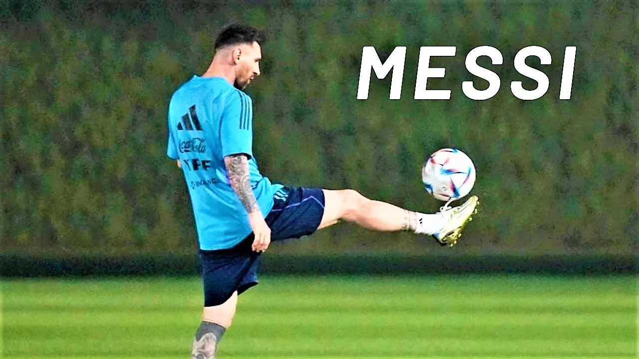Lionel Messi Trains Before Quarter-final vs Netherlands