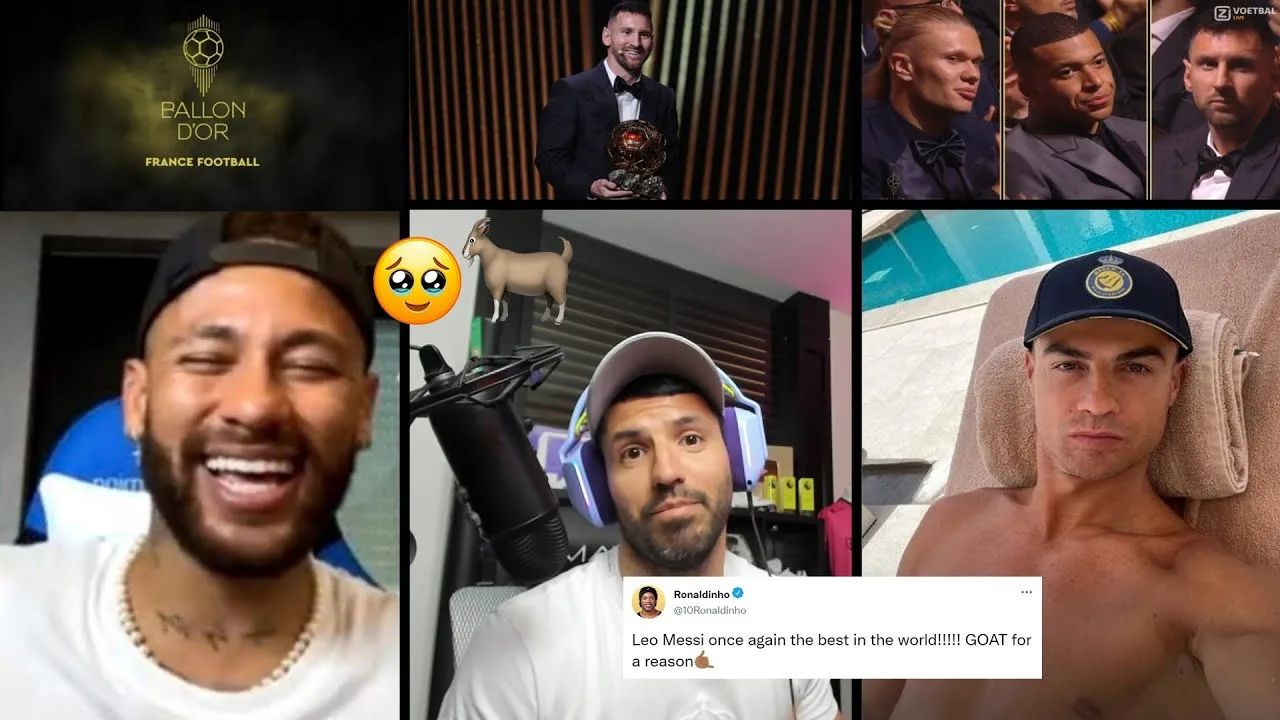 Football Players React To Lionel Messi Winning his 8th