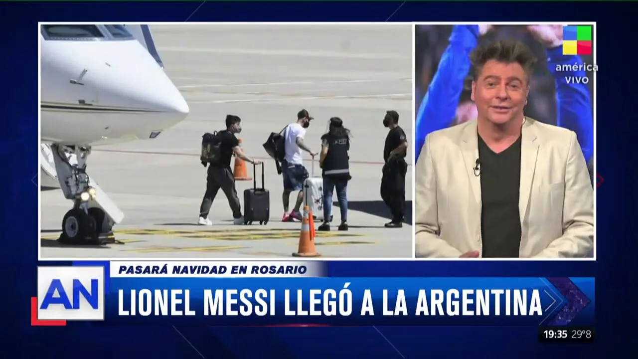 Lionel Messi llegó a la Argentina